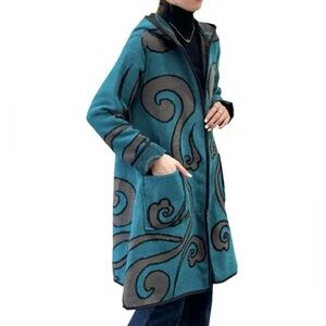 NWT Winding River Reversible Coat Turquoise/Grey